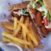 Vegan baguette 2 at Blossom Owl in Kalamata