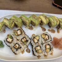 2 rolls - banana roll and tofu roll. The banana roll is a must!! Very special  at Sunrise Asian Fusion in Funchal