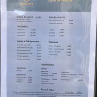 menu  at SHANTI - Cantina Vegan in Marinha Grande