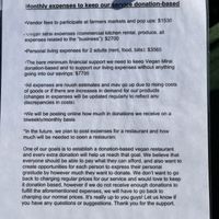 By donation info  at Vegan Mirai in San Diego