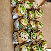 Baked Skallop Roll at Vegan Mirai in San Diego