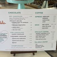 menu at Nibble Chocolate - Pacific Beach in San Diego