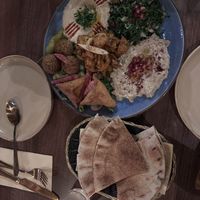 Vegan mezze platter   at Lamaya in Bristol