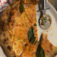 Margarita, pizza sub out vegan cheese at Bartali Pizza Co in Girona