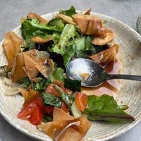 Fattoush (sorry, we had already started eating eating it!) at Baba Ganouj in South Brisbane