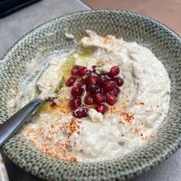 Baba ganouj (sorry, we had already started eating eating it!) at Baba Ganouj in South Brisbane