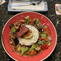 Vegan curry with rice  at Libertin Brasserie in Vysoke Tatry