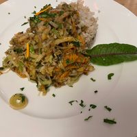 Asiatisches Gemüse mit Reis at Dorfstube in Gersfeld