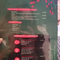 Carta at Tokami Sushi Vendrell in El Vendrell