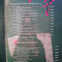 Carta at Tokami Sushi Vendrell in El Vendrell