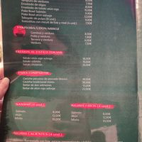 Carta at Tokami Sushi Vendrell in El Vendrell