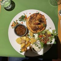 Jackfruit pie with onion gravy and great mayo  at Veggies on Fire in The Hague