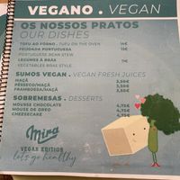 Menue  at Mira Restaurante & Tapas in Tavira