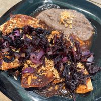 Vegan chilaquiles   at Mobula Sea Cafe in La Paz