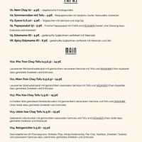 vegane Karte at Chao! Vietnam in Karlsruhe