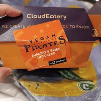 Burger box at Vegan Pirates by CloudEatery in Berlin