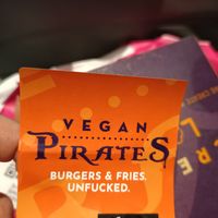 Vegan pirates burger box seal at Vegan Pirates by CloudEatery in Berlin