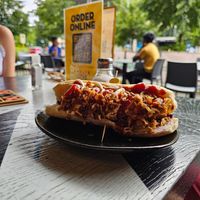 Coloured hordog at Vegan Pirates by CloudEatery in Berlin