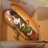 "Gold Rush Dog" at Vegan Pirates by CloudEatery in Berlin