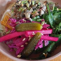 Loaded mushroom hash brown at Bowery Kitchen and Bar in Katoomba