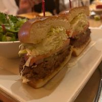 Sliced impossible burger at The Cheesecake Factory in Gainesville
