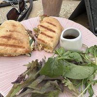 Mediterranean sandwich with vegan cheese   at St Julien Tea in Surrey Hills