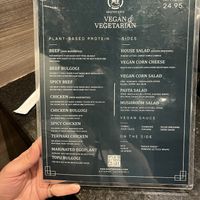 Vegan menu  at Master Kim's Korean BBQ 2 in Las Vegas