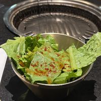 Salad and grill   at Master Kim's Korean BBQ 2 in Las Vegas