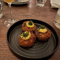 “Crab” cakes   at Bar Avelo in Toronto