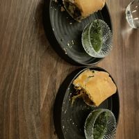 Tempeh & jackfruit empanadas  at Bar Avelo in Toronto