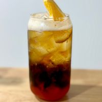 Sparkling fruit coffee. Tasty and very refreshing  at Smooth Healthy Cafe in Bangkok