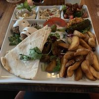 Vegan mix platter  at Shawarma Bar in Visby
