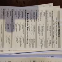 Menu at Kira Sushi in Lake Ronkonkoma