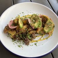 red quinoa and golden beets salad!  at Bluto's in Portland