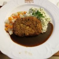 Goldhirsebratling, Möhren und Kohlrabi, Kräuterrisotto at Die Weinstube Nachhaltig Geniessen in Zeltingen