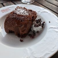 Choco "Schnitte" .. would like to eat this again someday at Die Weinstube Nachhaltig Geniessen in Zeltingen