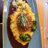 Gemüsebratling mit Seitansteak at Die Weinstube Nachhaltig Geniessen in Zeltingen