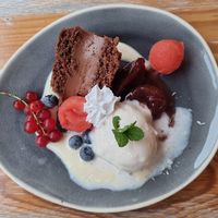 Mousse au Chocolatkuchen at Die Weinstube Nachhaltig Geniessen in Zeltingen