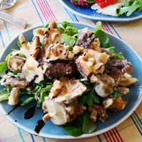 Deep fried mushrooms at Die Weinstube Nachhaltig Geniessen in Zeltingen