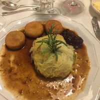 Seitan and patatoes at Die Weinstube Nachhaltig Geniessen in Zeltingen
