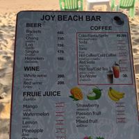 Drinks  at Joy Beach Bar in Krabi