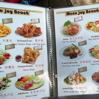 Menu  at Joy Beach Bar in Krabi