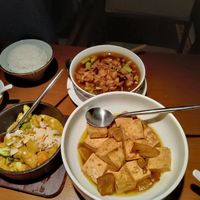 Vegetable curry, mushroom & tofu, soup. at Qing Chun By Perma in Shanghai
