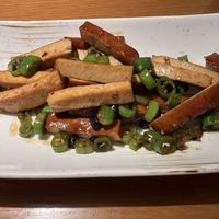 Smoked tofu with pepperss  at Qing Chun By Perma in Shanghai