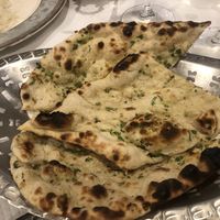 Vegan garlic naan  at Saffron Indian Kitchen in Praia Da Luz