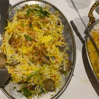 Mushroom rice at Saffron Indian Kitchen in Praia Da Luz