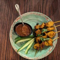 Vegan satay skewers at Banana Tree in Bath