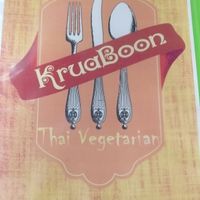 Krua Boon menu cover  at Kran Boom Modern Thai in Bangkok