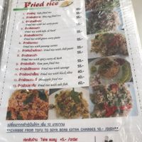 Menu at Kran Boom Modern Thai in Bangkok