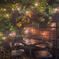 Part of the lovely terrace at Chez Ingalls in Annecy